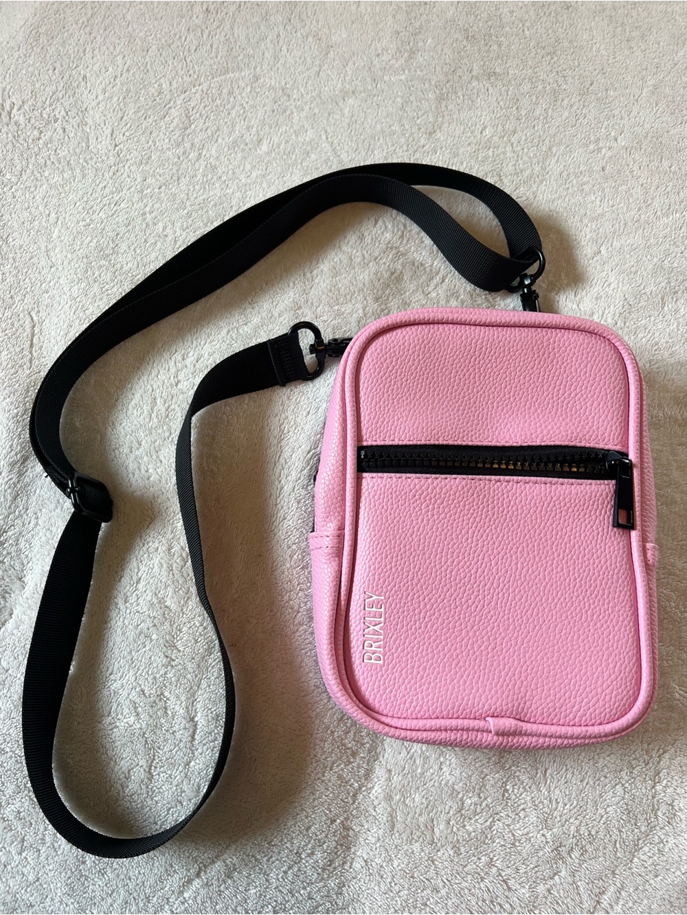 Brixley Leather Piggy Pink Crossbody Convertible Bag